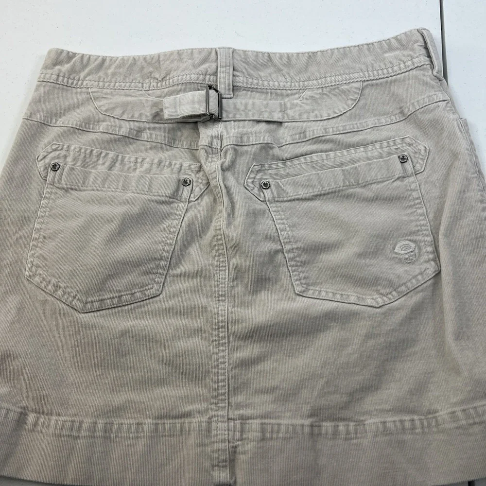 Mountain Hardware Tan Corduroy Casual Hiking Gorpcore Mini Skirt Pockets  Size 6